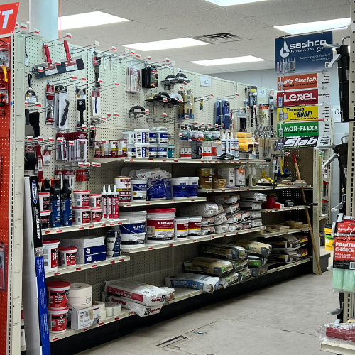 Hardware and supplies inside of Fayetteville Lumber & Supply