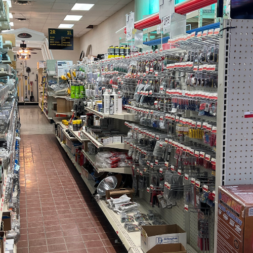 Hardware and supplies inside of Fayetteville Lumber & Supply