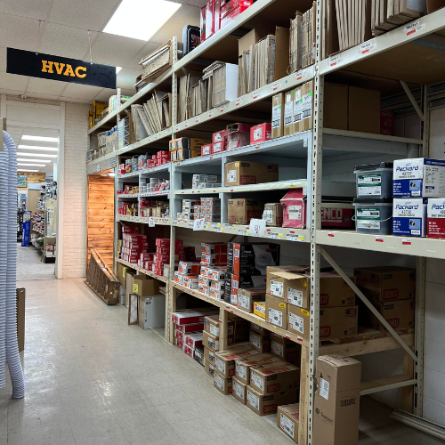 Hardware and supplies inside of Fayetteville Lumber & Supply