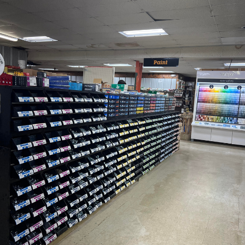 Hardware and supplies inside of Fayetteville Lumber & Supply