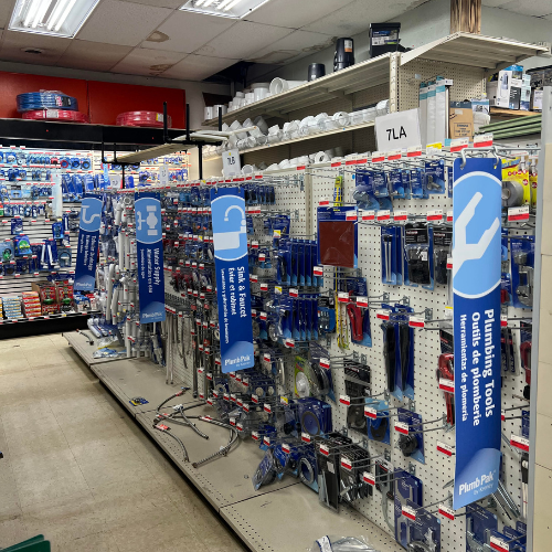 Hardware and supplies inside of Fayetteville Lumber & Supply