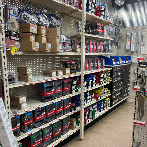Hardware and supplies inside of Fayetteville Lumber & Supply