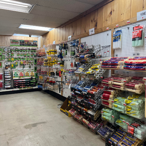 Hardware and supplies inside of Fayetteville Lumber & Supply