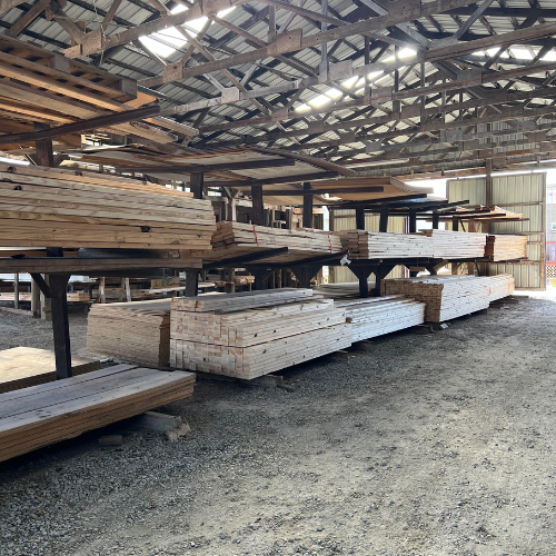 Lumber outside of Fayetteville Lumber & Supply