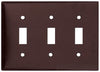 3G SWITCH PLATE BRN