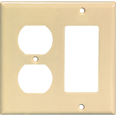 WHT GFCI   DUPLEX COVER PLATE