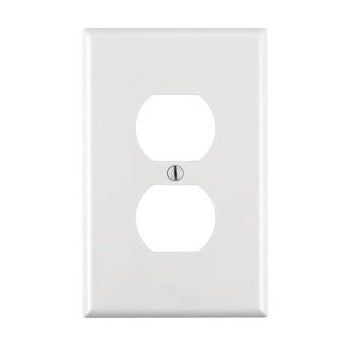 Leviton 022-PJ8-W Decora 1 Gang Duplex Receptacle Plate, White