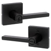 Kwikset Halifax Lever (Square) - Keyed - featuring SmartKey, Matte Black