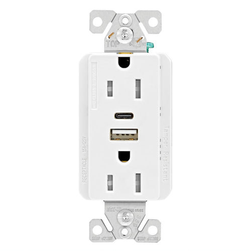Eaton Charger Tamper Resistant Decorator Receptacle