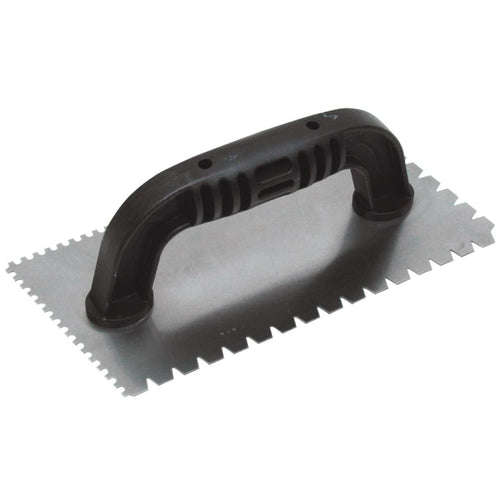 QLT 1/8 In. U-Notched & 3/16 In. Flat V-Notched Trowel w/Black Handle