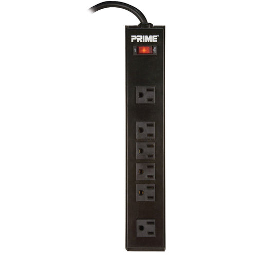 Power Zone 6-Outlet Metal Power Strip w/10ft Cord