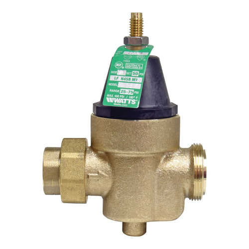 Watts Water Pressure Reducing Valve NPT Union x FPT