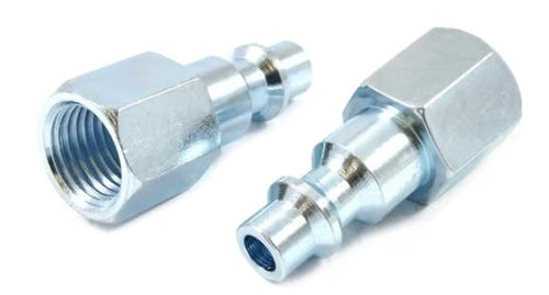 Forney Industrial/Milton Style Plug, 1/4 in x 1/4 in FNPT (2-Pack)