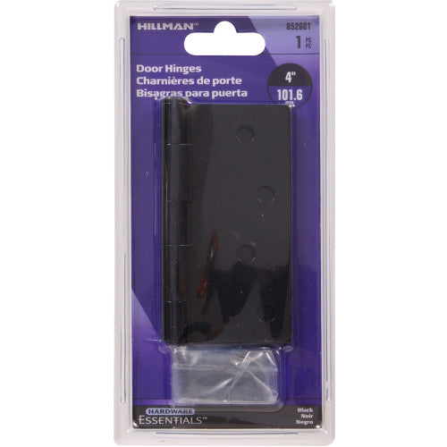 Hillman Hardware Essentials Square Corner Door Hinge Black