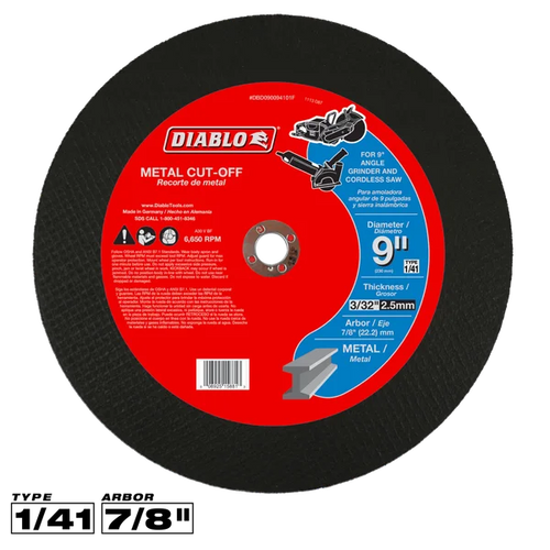 Diablo DBD090094101F 9 Metal Cut-Off Disc