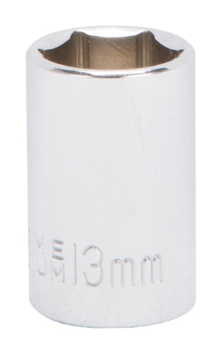 Vulcan Drive Standard Socket Metric 3/8 Drive 6-Point Chrome Vanadium Steel Chrome
