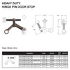 Delaney Hardware Heavy Duty Hinge Pin Door Stop