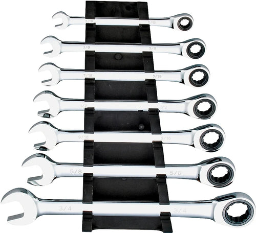 Vulcan Combination Ratchet Wrench Set 7 Piece SAE